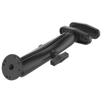RAM-101U-D-247-3:RAM-101U-D-247-3_1:RAM 3" Square Post Clamp Mount with Round AMPS Plate - Long Arm