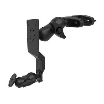 RAM-D-247-C-254-DIS1U:RAM-D-247-C-254-DIS1U_1:RAM Universal Forklift Post Mount with Round Plate & Accessory Option