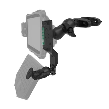 RAM-D-247-C-254-DIS1U:RAM-D-247-C-254-DIS1U_2:RAM Universal Forklift Post Mount with Round Plate & Accessory Option