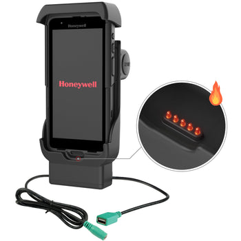 RAM-HOL-HON12PDHU:RAM-HOL-HON12PDHU_1:RAM Powered Dock + USB-A for Honeywell CT40/45/47 - Heated Pins