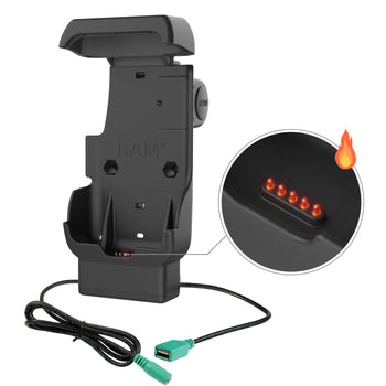RAM-HOL-HON12PDHU:RAM-HOL-HON12PDHU_2:RAM Powered Dock + USB-A for Honeywell CT40/45/47 - Heated Pins