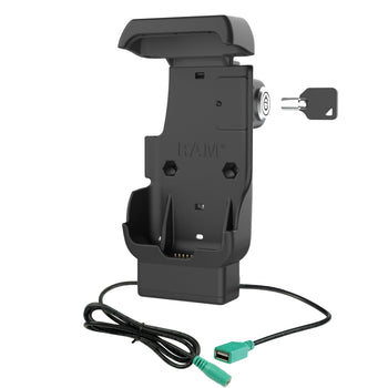 RAM-HOL-HON12PDLU:RAM-HOL-HON12PDLU_2:RAM Locking Powered Dock + USB-A for Honeywell CT40/45/47
