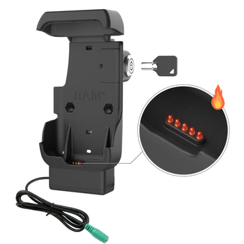 RAM-HOL-HON12PHLU:RAM-HOL-HON12PHLU_2:RAM Locking Powered Dock for Honeywell CT40/45/47 - Heated Pins