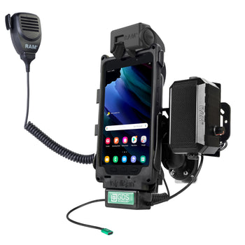 RAM-GDS-101B2-SAM62-PTT1U:RAM-GDS-101B2-SAM62-PTT1U_1:GDS Tough-Dock™ Universal PTT Vehicle Bundle for Samsung Tab Active3