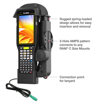 RAM-HOL-ZE33PU:RAM-HOL-ZE33PU_5:RAM Powered Dock for Zebra MC3300 & MC3400