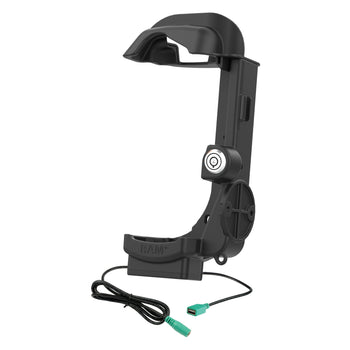 RAM-HOL-ZE32PDHLU:RAM-HOL-ZE32PDHLU_2:RAM Locking Powered Dock + USB-A for Zebra MC9400/9300 - Heated Pins