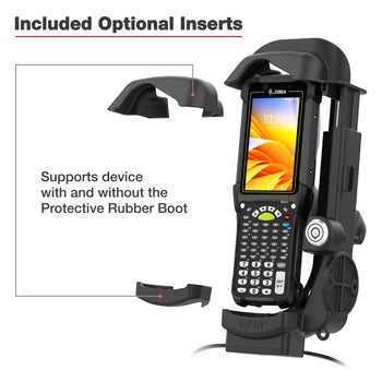 RAM-HOL-ZE32PDHLU:RAM-HOL-ZE32PDHLU_6:RAM Locking Powered Dock + USB-A for Zebra MC9400/9300 - Heated Pins