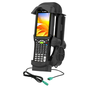 RAM-HOL-ZE32PDU:RAM-HOL-ZE32PDU_1:RAM Powered Dock + Single USB-A for Zebra MC9400 & MC9300