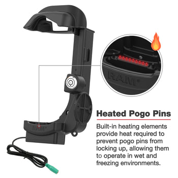 RAM-HOL-ZE32PHLU:RAM-HOL-ZE32PHLU_4:RAM Locking Powered Dock for Zebra MC9400 & MC9300 - Heated Pins