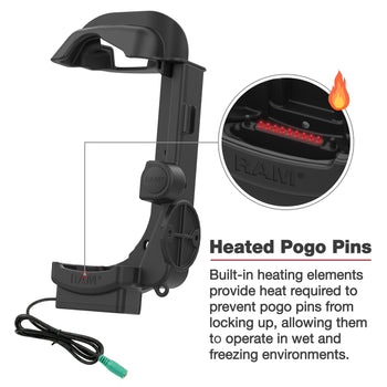 RAM-HOL-ZE32PHU:RAM-HOL-ZE32PHU_4:RAM Powered Dock for Zebra MC9400 & MC9300 - Heated Pins