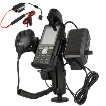 RAM-138-S-SNM3PL-V7B1U:RAM-138-S-SNM3PL-V7B1U_1:RAM Double Ball Mount for Sonim XP5plus with Speaker & Hardwire Bundle