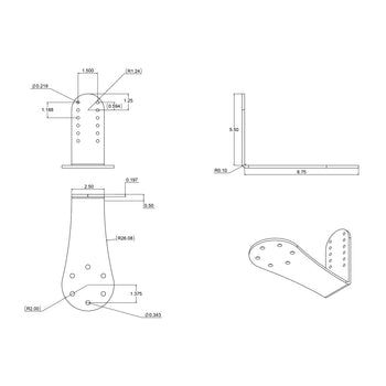 RAM-333-SYM2U:RAM-333-SYM2U_2:RAM Keyboard Adapter Plate for Symbol 5090