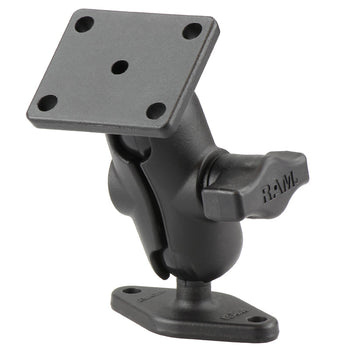 RAM-B-140U-A:RAM-B-140U-A_1:RAM Double Ball Mount with 2-Hole & 4-Hole AMPS Plates - Short
