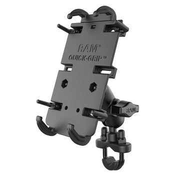 RAM-B-149Z-A-PD4U:RAM-B-149Z-A-PD4U_1:RAM Quick-Grip<sup>™</sup> XL Phone Mount with Handlebar U-Bolt Base - Short