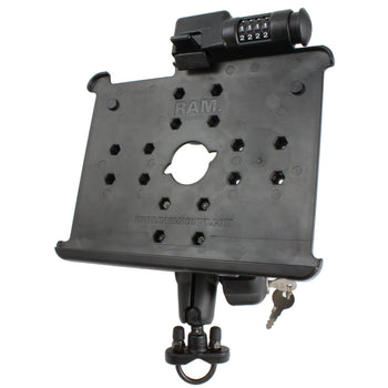 RAM-B-149Z-AP8LU:RAM-B-149Z-AP8LU_1:RAM Latch-N-Lock™ for Apple iPad Gen 1-2 with Handlebar U-Bolt Base