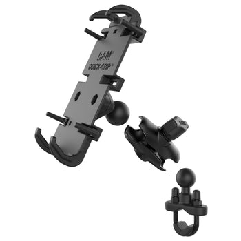 RAM-B-149Z-A-PD4U:RAM-B-149Z-A-PD4U_2:RAM Quick-Grip<sup>™</sup> XL Phone Mount with Handlebar U-Bolt Base - Short