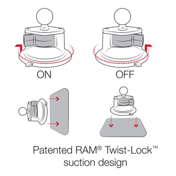 RAM-B-166-UN7U:RAM-B-166-UN7U_8:RAM X-Grip Phone Mount with RAM Twist-Lock™ Suction Cup