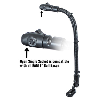 RAM-B-316-18-TRA1-NB:RAM-B-316-18-TRA1-NB_2:RAM Transducer Mount with 18" Aluminum Rod and Socket Arm