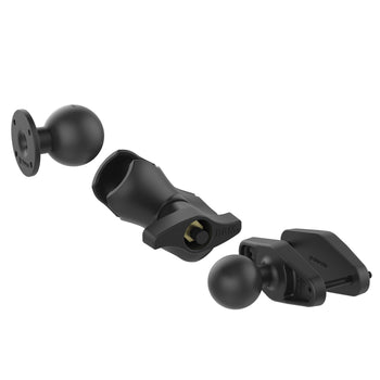 RAM-D-101U-C-247-4:RAM-D-101U-C-247-4_3:RAM 4" Square Post Clamp Mount with Round AMPS Plate - D Size