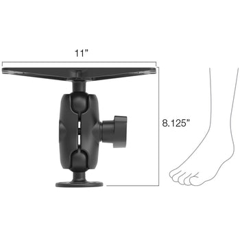 RAM-D-111U-C:RAM-D-111U-C_2:RAM Large Marine Electronics Mount - D Size Short