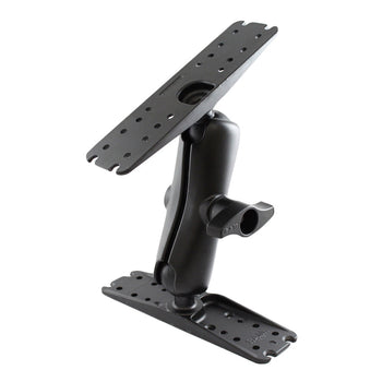 RAM-D-133U:RAM-D-133U_1:RAM Double Ball Mount with Two Large Marine Electronic Plates