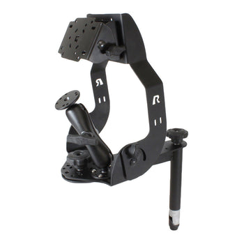 RAM-DIS-MDT2-8-101:RAM-DIS-MDT2-8-101_1:RAM MDT Display Mount with Long Flange, Ball Mount & 8" Upper Pole