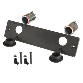 RAM-FP2-CIG2:RAM-FP2-CIG2_1:RAM Tough-Box™ 2" Faceplate with Two 12V Lighter Receptacles