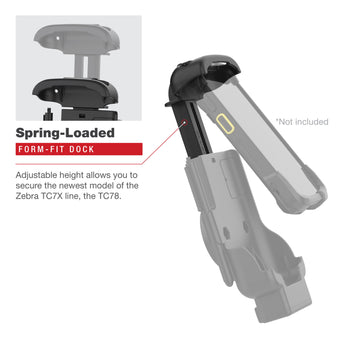 RAM-HOL-ZE17L-1U:RAM-HOL-ZE17L-1U_3:RAM Key-Locking Form-Fit Powered Dock for Zebra TC73 & TC78