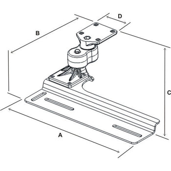 RAM-VB-146:RAM-VB-146_2:RAM No-Drill™ Vehicle Base for '96-07 Dodge Grand Caravan + More