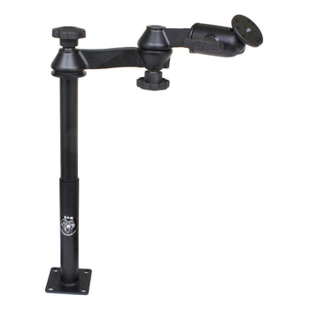 RAM-VP-SW1-129:RAM-VP-SW1-129_1:RAM Tele-Pole™ with 12" & 9" Poles, Double Swing Arms & Round Plate