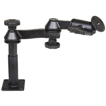 RAM-VP-SW1-45:RAM-VP-SW1-45_1:RAM Tele-Pole™ with 4" & 5" Poles, Double Swing Arms & Round Plate