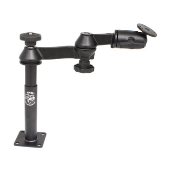 RAM-VP-SW1-47:RAM-VP-SW1-47_1:RAM Tele-Pole™ with 4" & 7" Poles, Double Swing Arms & Round Plate