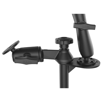 RAM-VP-SW2F-45-2461:RAM-VP-SW2F-45-2461_2:RAM Tele-Pole™ with 4” & 5” Poles and Double Ball 75x75mm VESA Mount