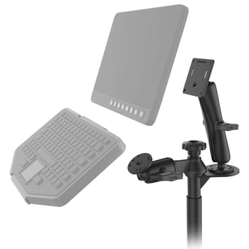 RAM-VP-SW2F-45-2461:RAM-VP-SW2F-45-2461_3:RAM Tele-Pole™ with 4” & 5” Poles and Double Ball 75x75mm VESA Mount