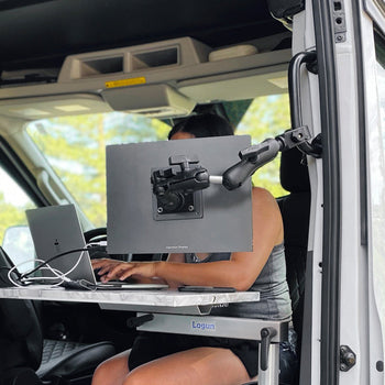 RAP-200-2U:RAP-200-2U_2:RAM Double Socket Swivel & Ratchet Arm - C Size