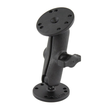 RAP-B-101-OT1U:RAP-B-101-OT1U_1:RAM Composite Double Ball Mount with Two Round Aluminum Plates