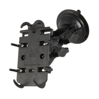 RAP-B-104-224-PD3U:RAP-B-104-224-PD3U_1:RAM Quick-Grip™ Phone Mount with RAM Twist-Lock™ Suction Ratchet Base
