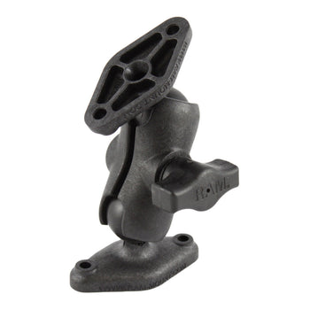 RAP-B-102U-A:RAP-B-102U-A_1:RAM Composite Double Ball Mount with Two Diamond Plates - Short