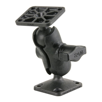 RAP-B-141U-A:RAP-B-141U-A_1:RAM Composite Double Ball Mount with Rectangle AMPS Plates - Short