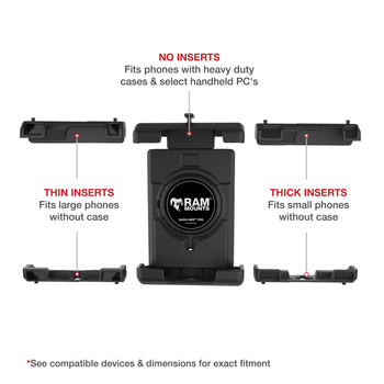 RAM-B-149Z-A-PD7U:RAM-B-149Z-A-PD7U_5:RAM QUICK-GRIP™ PRO XL HANDLEBAR PHONE MOUNT - SHORT