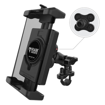 RAM-B-149Z-A-PD7VU:RAM-B-149Z-A-PD7VU_1:RAM Quick-Grip™ Pro XL Vibration Damping Phone Mount with U-Bolt Base