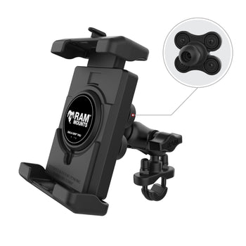 RAM-B-149Z-A-PD7VU:RAM-B-149Z-A-PD7VU_2:RAM Quick-Grip™ Pro XL Vibration Damping Phone Mount with U-Bolt Base