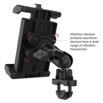 RAM-B-149Z-A-PD7VU:RAM-B-149Z-A-PD7VU_3:RAM Quick-Grip™ Pro XL Vibration Damping Phone Mount with U-Bolt Base