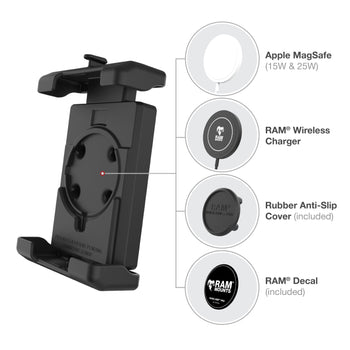 RAM-B-149Z-A-PD7VU:RAM-B-149Z-A-PD7VU_6:RAM Quick-Grip™ Pro XL Vibration Damping Phone Mount with U-Bolt Base