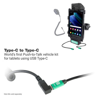 RAM-GDS-101B2-SAM62C-C-V7CU:RAM-GDS-101B2-SAM62C-C-V7CU_2:GDS Tough-Dock™ Klein VALOR PTT Vehicle Bundle for Samsung Tab Active3