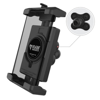 RAM-HOL-PD7BVU:RAM-HOL-PD7BVU_1:RAM Quick-Grip™ Pro XL Phone Holder with Ball & Vibration Damper