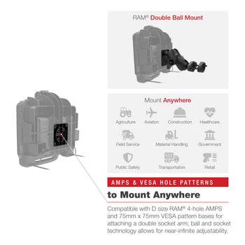 RAM-HOL-ZE22PDU:RAM-HOL-ZE22PDU_8:RAM Power + Data Dock for Zebra ET8x 2-in-1 Tablet