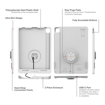 RAM-GDS-SKIN-AP37-TCB-GRY:RAM-GDS-SKIN-AP37-TCB-GRY_5:IntelliSkin Thin-Case™ for iPad Pro 12.9 3-6 Gen (Rear Pogo Pads) Gray