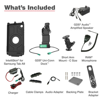 RAM-GDS-U1-SAM95-KIT3:RAM-GDS-U1-SAM95-KIT3_3:GDS Uni-Conn™ PTT Vehicle Bundle for Samsung Tab A9