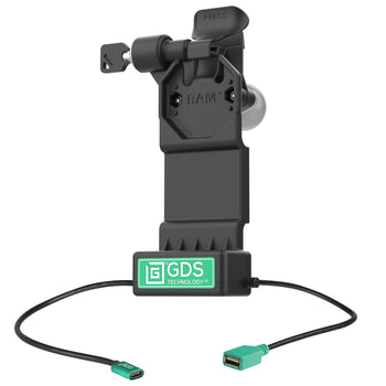 RAM-GDS-DOCKLL-U1CDU:RAM-GDS-DOCKLL-U1CDU_1:GDS Uni-Conn™ Left Locking Power + Single USB-A Dock